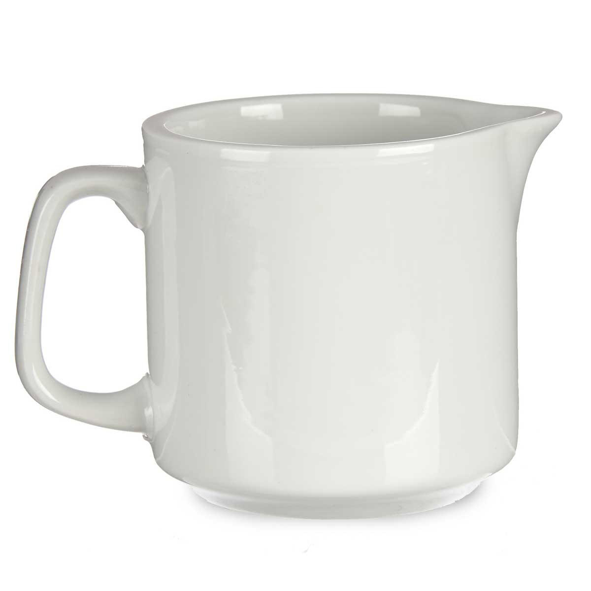 MILCHKANNE Porzellan 150 ml - Weiß, Keramik (9L) - Vessia
