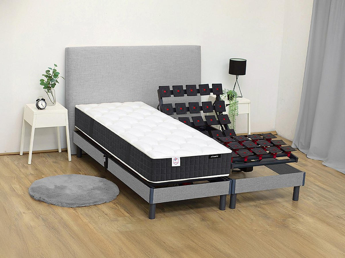 STANDARDMATRATZE - 1 Person - stoff - weiß Parox - Weiß, Textil (80/200cm) - Vente-Unique