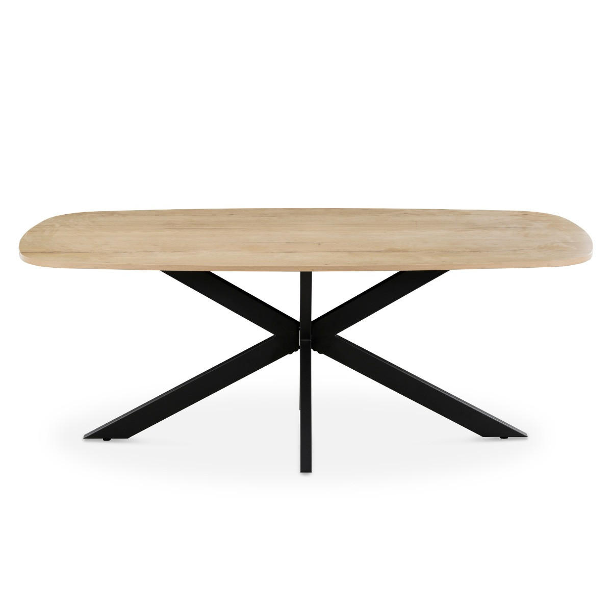 ESSTISCH aus Melamin 200x100x76cm, natur - Braun, Metall (200/100/76cm) - Giga Meubel