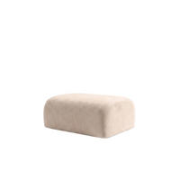 HOCKER, Sitzhocker, Velvet-Stoff Bluvel, Creme, GRETA - Creme, Holz (91/40/89cm) - Kaiser Möbel