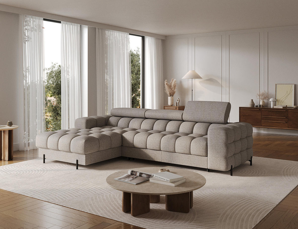 ECKSOFA Neviro L - Braun (Royal 20) - Braun, Holzwerkstoff (285/181cm) - Möblo