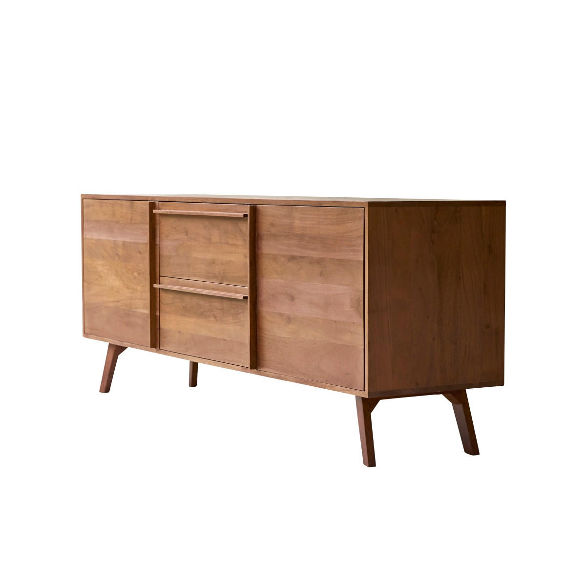 SIDEBOARD Niels Braun aus Akazie - Braun, Holz (175/70/45cm) - Tikamoon
