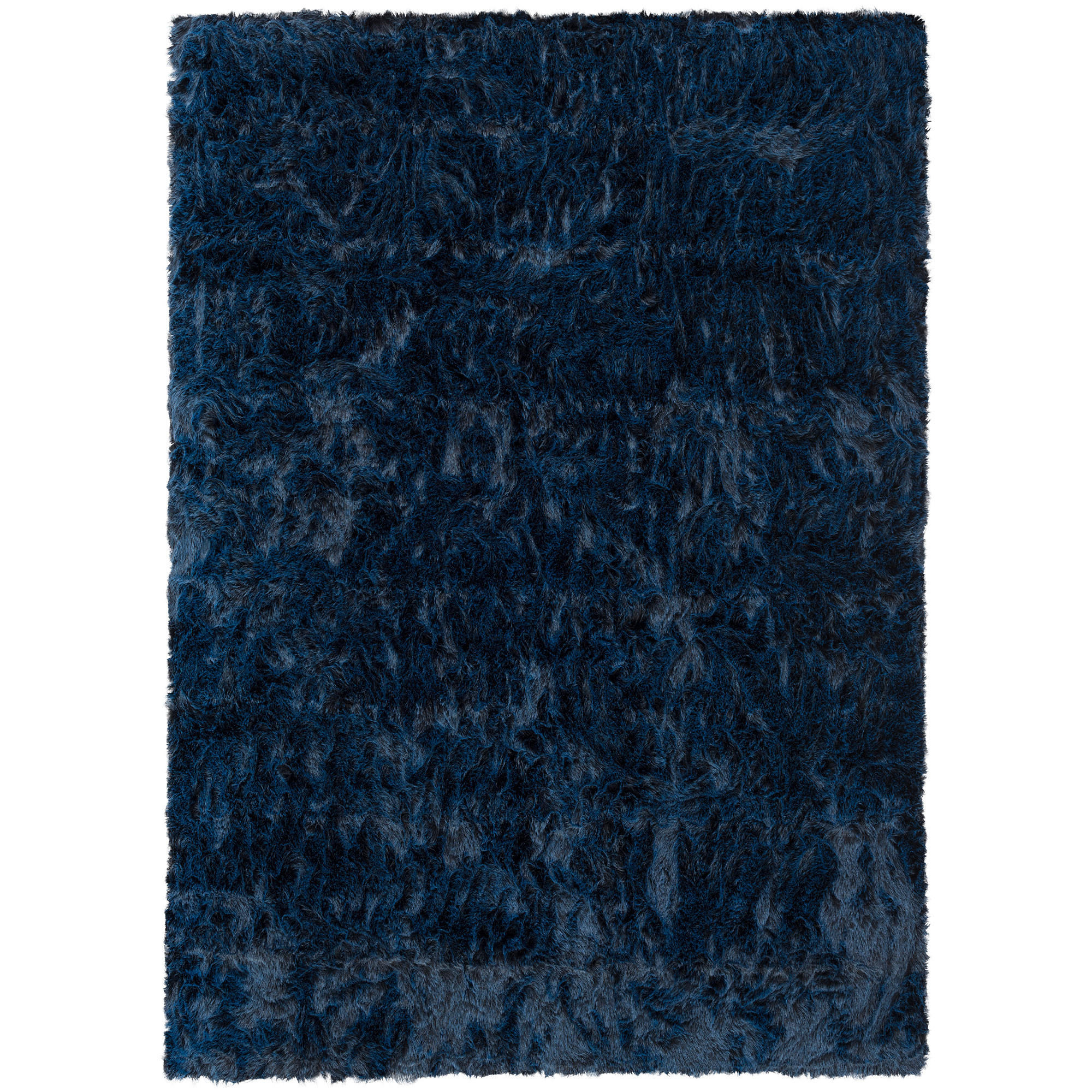 LUXUS SUPER SOFT FELLTEPPICH ASPEN MELIERT - Dunkelblau, Textil (60/90cm) - Pergamon