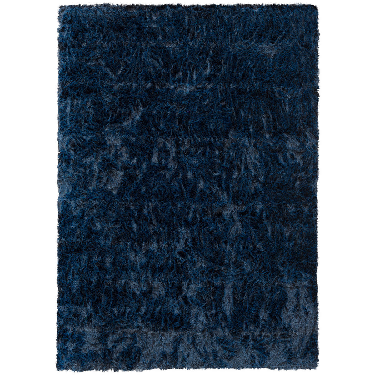 LUXUS SUPER SOFT FELLTEPPICH ASPEN MELIERT - Dunkelblau, Textil (60/90cm) - Pergamon