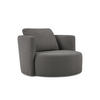 DREHSESSEL Bliss aus Boucle dunkelgrau - Dunkelgrau, Textil (92/75/92cm) - Micadoni