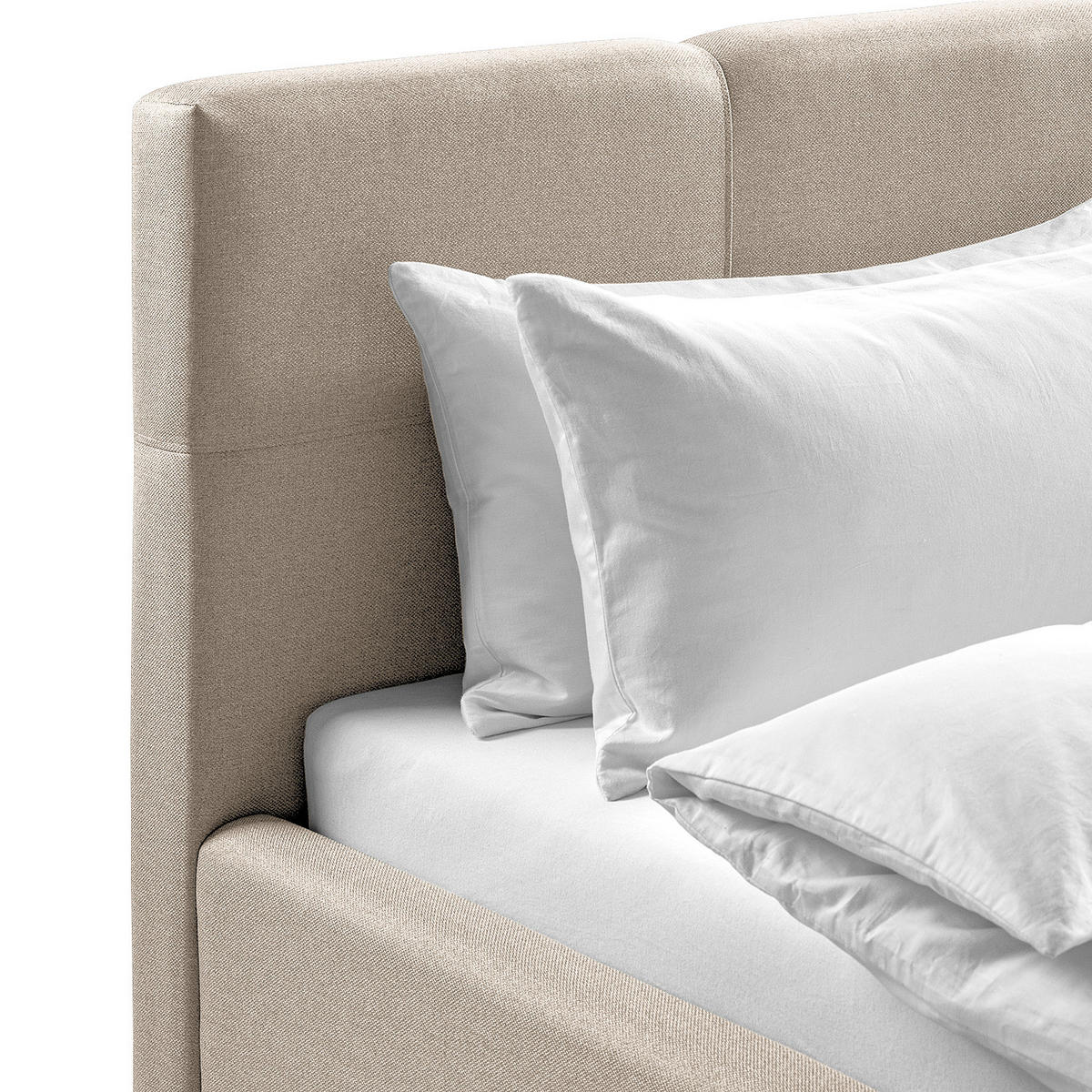 POLSTERBETT - Grau, Textil (140/200cm) - home24