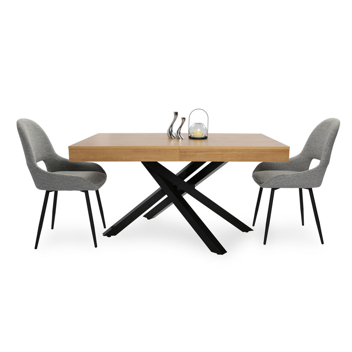 ESSTISCH Ausziehbar 140 bis 170 cm in Eiche hell - Eichefarben, Holzwerkstoff (140/90/75cm) - Home Collective