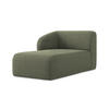 SOFAELEMENT Links Bouclé Stoff Grün - Schwarz/Olivgrün, Holzwerkstoff/Kunststoff (91/75/166cm) - Makamii