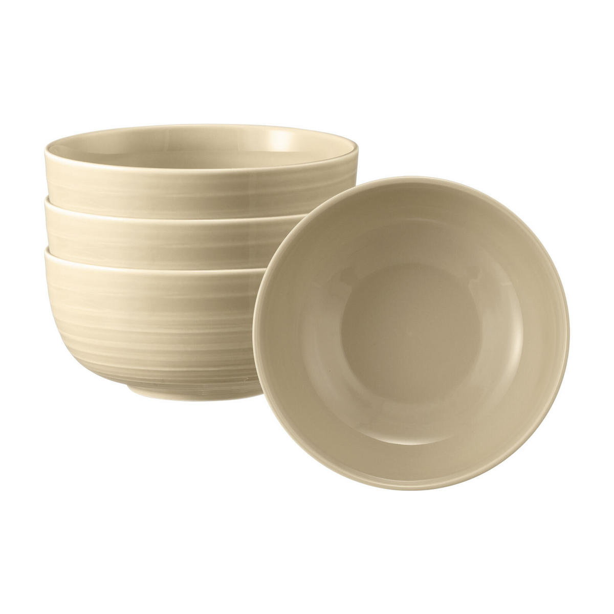MÜSLISCHALEN Terra Sandbeige ø 15 cm 4er Set - Beige, Keramik (15cm) - Seltmann Weiden