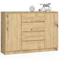 KOMMODE Eiche Artisan 138x40x99 cm - Eiche Artisan, Holzwerkstoff (138/99/40cm) - Akord