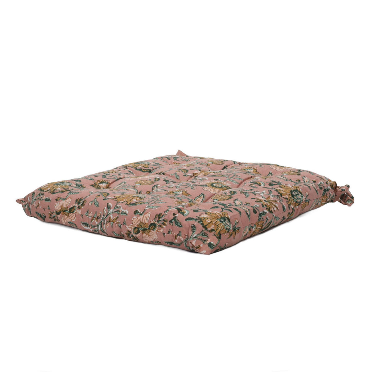 STUHLKISSEN Blumenmuster Muster 3 40/40/5,5 cm - Rosa, Naturmaterialien (40/40/5.5cm) - Home Styling Collection