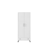 KLEIDERSCHRANK Hemma in Weiß Hochglanz ca. 80 × 190 × 50 cm - Weiß, Holzwerkstoff (80/190/50cm)