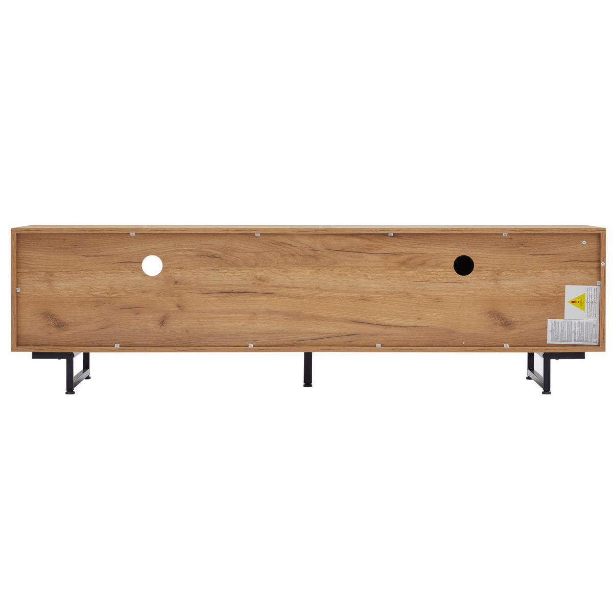 LOWBOARD 173/38/48 cm aus Holzwerkstoff mit Kabeldurchlass Holzfarben - Naturfarben, Holzwerkstoff (173/48/38cm) - Modenvie