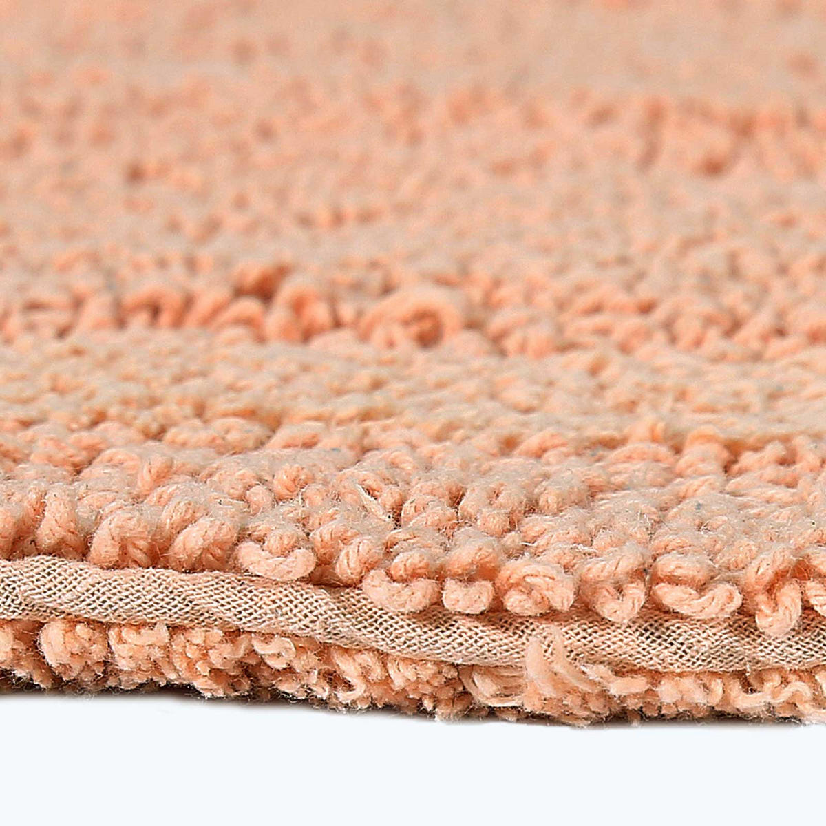 DUSCHVORLEGER 50/50 cm, 100% Baumwolle, wendbar - Orange, Textil (50/50cm) - Homescapes