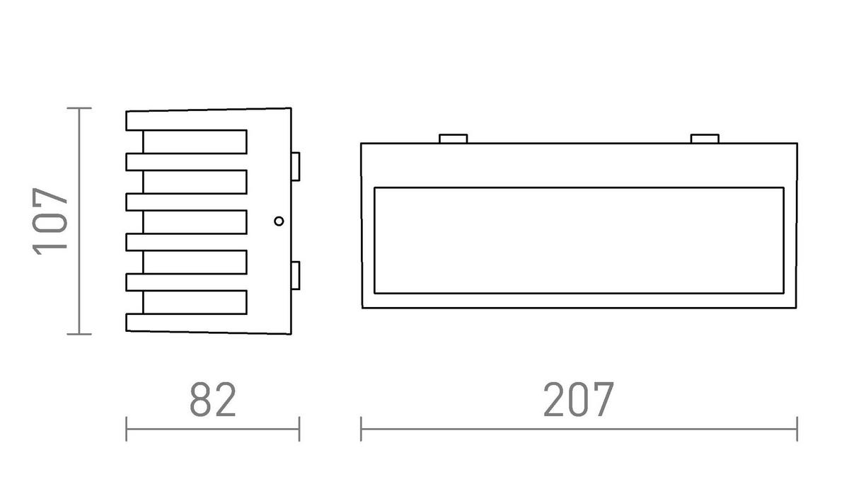 AUSSENLEUCHTE CLAIRE 21 Anthrazitgrau milchfarbenes Acryl 9 W IP54 - Grau, Kunststoff (82/20.7/107cm) - Rendl
