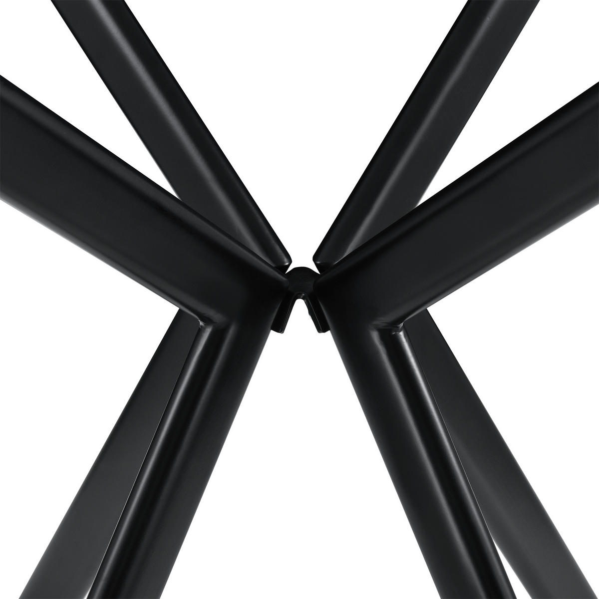 ESSTISCH Ankara - Schwarz, Holzwerkstoff/Metall (60/60/75cm) - [en.casa]