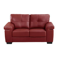 SOFA ohne Schlafmöglichkeit - 2 Personen - Leder - Rot - - Rot, Leder (161/89/93cm) - Vente-Unique