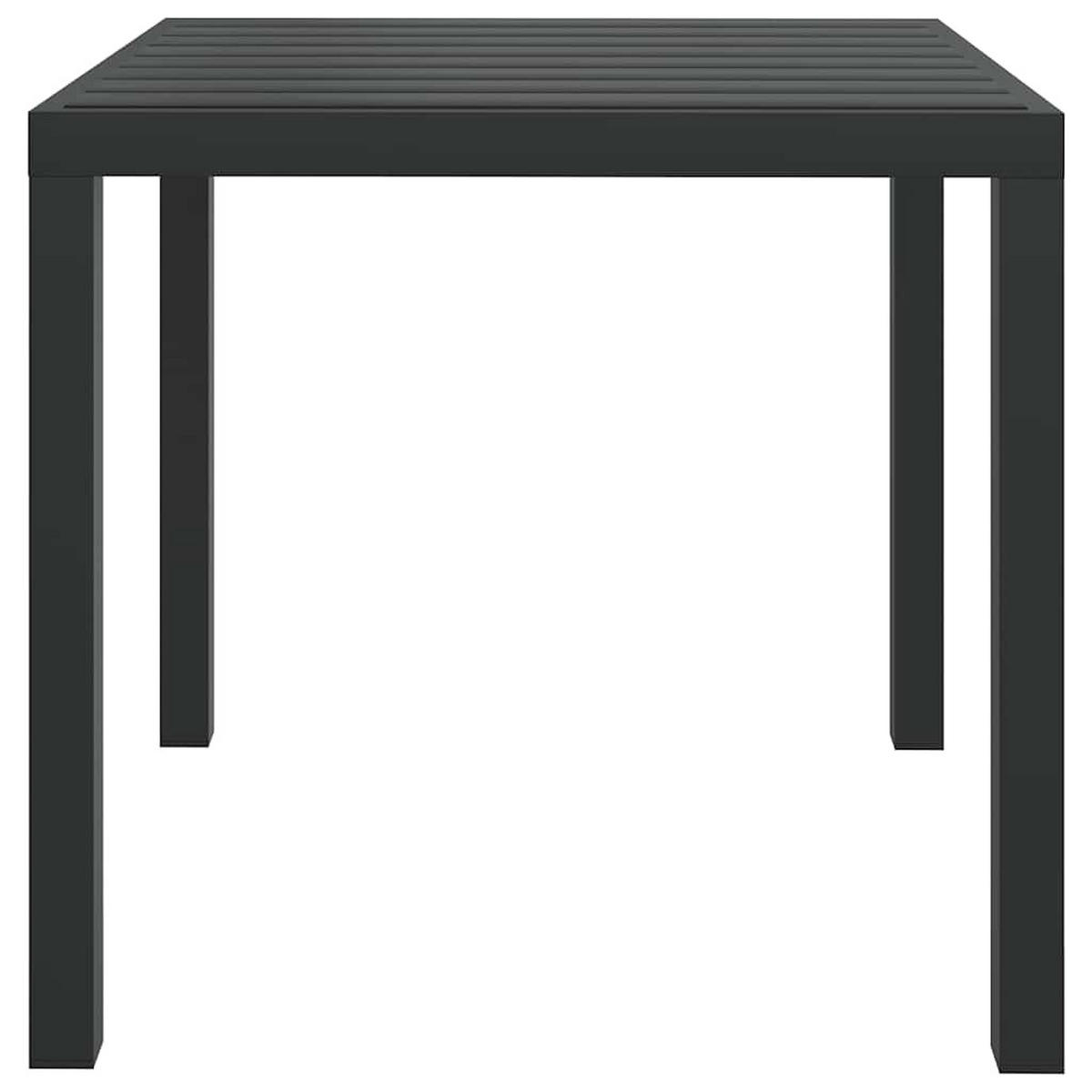 GARTENTISCH Schwarz 80/80/74 Cm Aluminium Und Wpc - Schwarz, Holzwerkstoff (80/80/74cm) - vidaXL