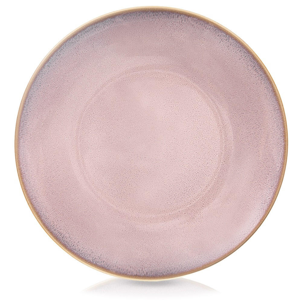 SPEISETELLER Glaze flach rosa - Pink, Keramik (27/27/3.5cm) - Orion 