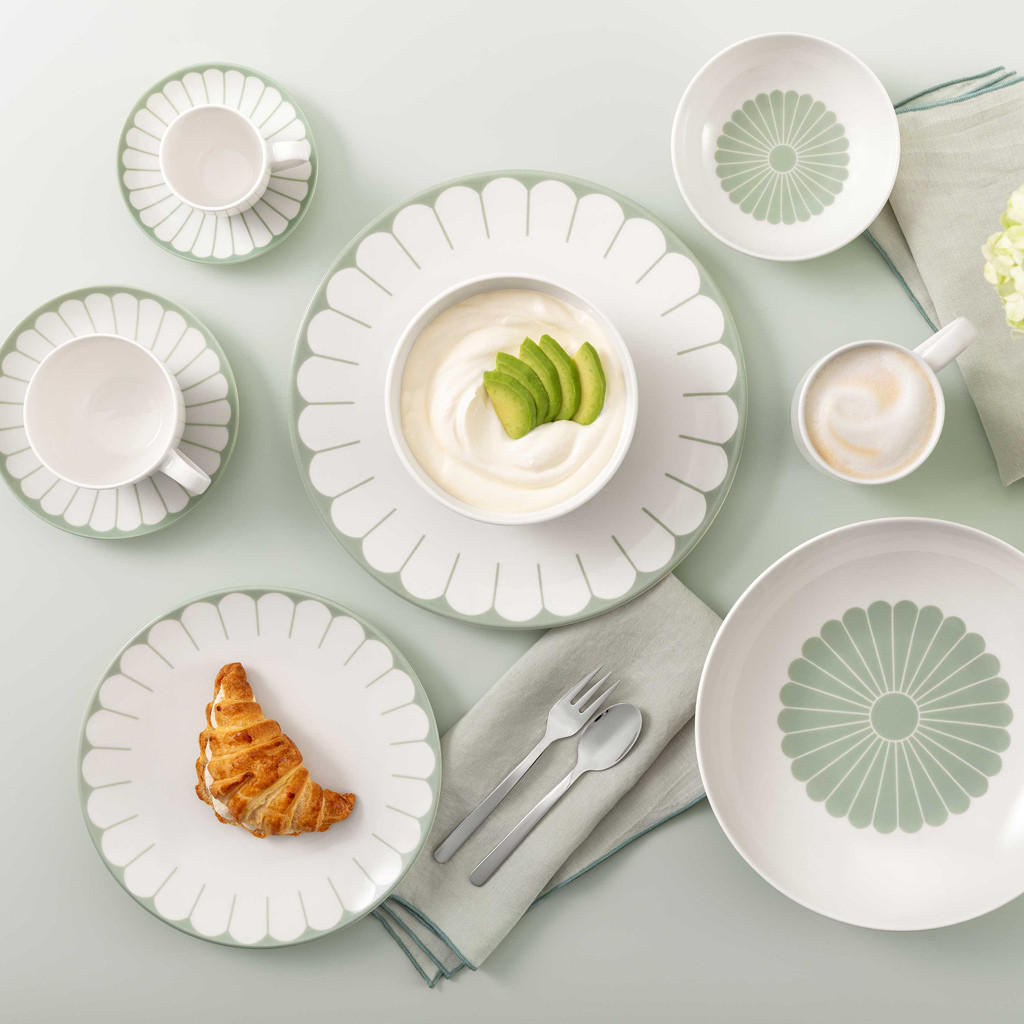 KAFFEETASSEN Fleur Couleur Vert 160 ml 6er Set - Grün, Keramik (0.16L) - Villeroy & Boch