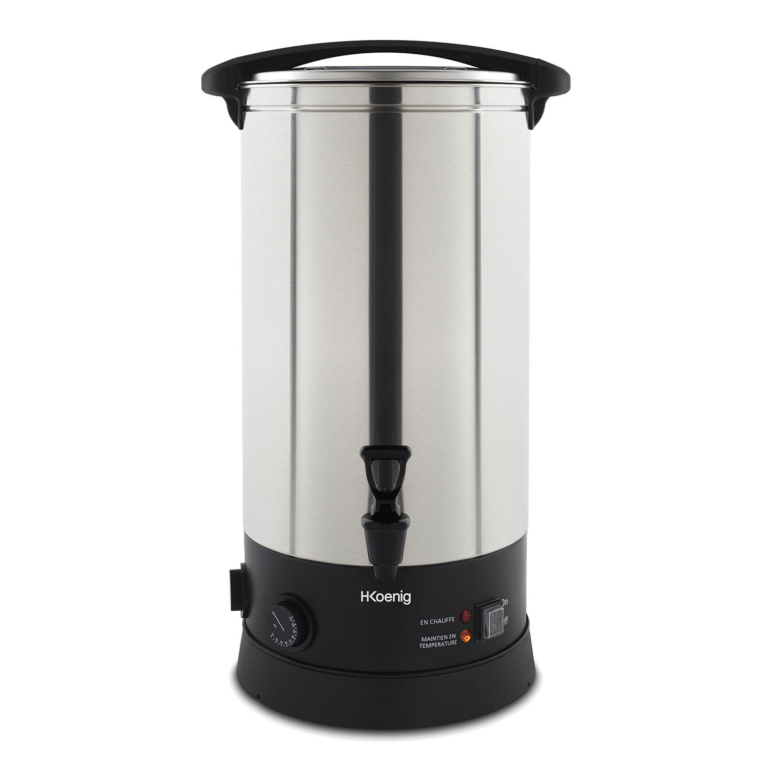 STERILISATOR LEGI25 Silber, für Einmachgläser und Zubereitung von heißen Rezepten, 25 l, Edelstahl - Silberfarben, Metall (37/64.5/36.5cm) - HKoenig