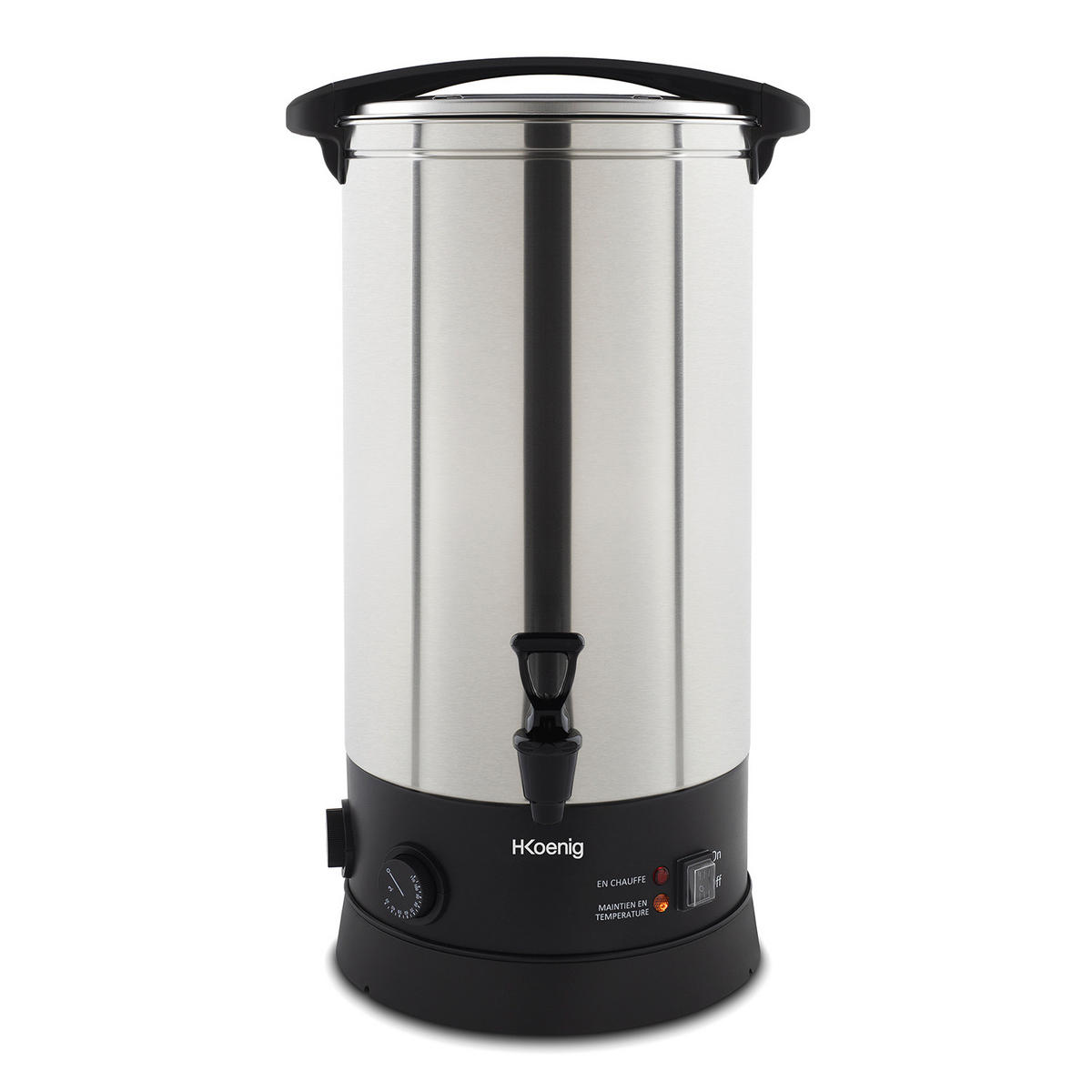 STERILISATOR LEGI25 Silber, für Einmachgläser und Zubereitung von heißen Rezepten, 25 l, Edelstahl - Silberfarben, Metall (37/64.5/36.5cm) - HKoenig