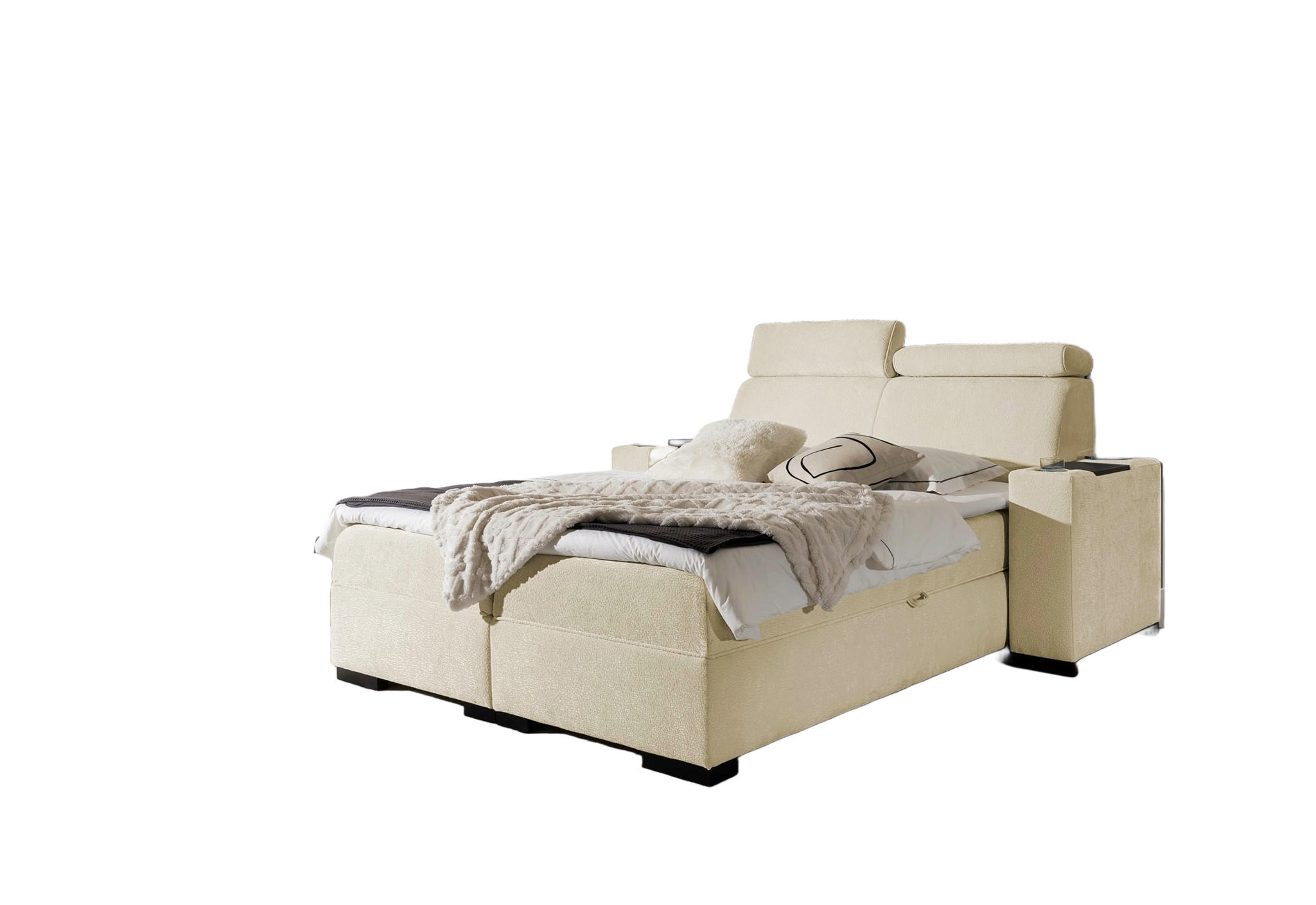 Fun Möbel Boxbett Beige 120x200 cm