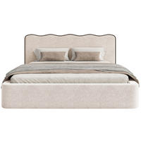 POLSTERBETT Duney Hellbeige Strukturstoff mit Bettkasten 160x200 cm - Ecru, Textil (160/200cm) - Selsey
