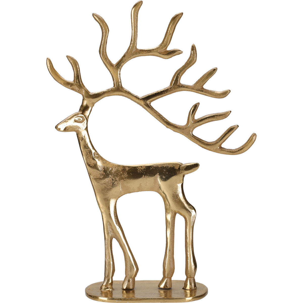 WEIHNACHTSFIGUR Rentier Metall 31 cm - Goldfarben, Metall (23/31.5/8cm) - Home Styling Collection