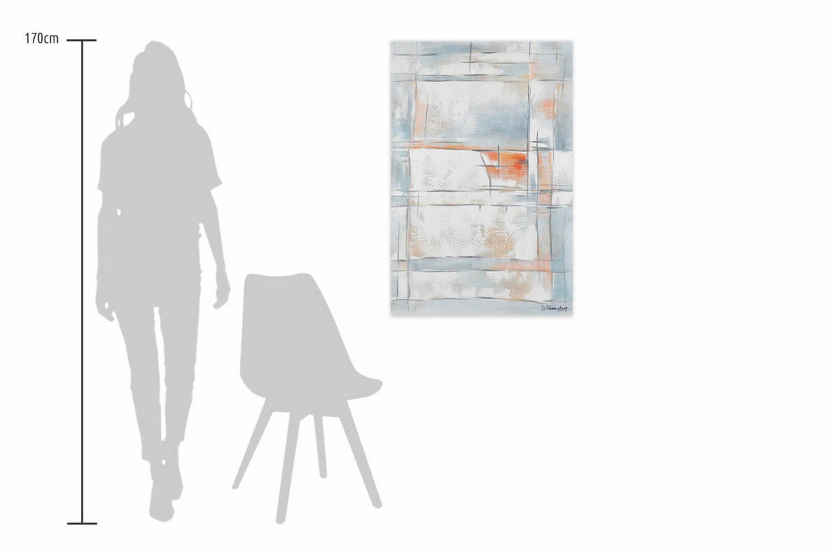 ACRYLBILD HANDGEMALT 60/90 cm - Grau, Holz/Textil (1.8/90cm) - KUNSTLOFT