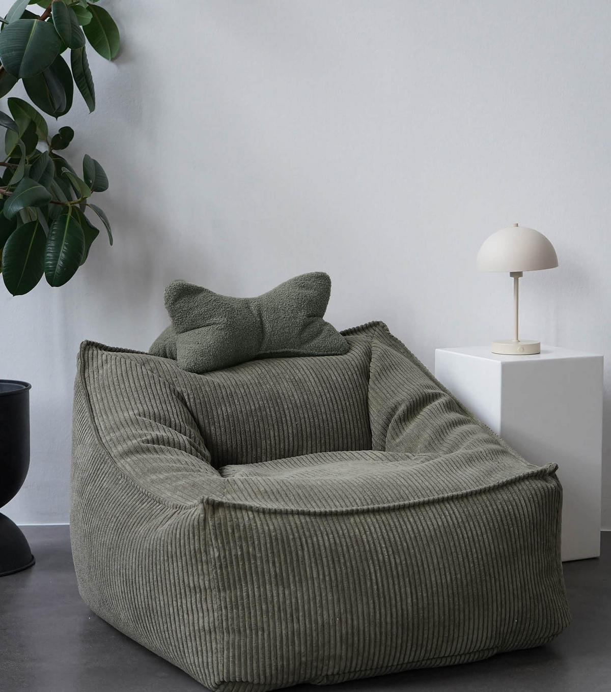 NACKENKISSEN Der Leseknochen - Grün, Textil (42/22cm) - Mokebo