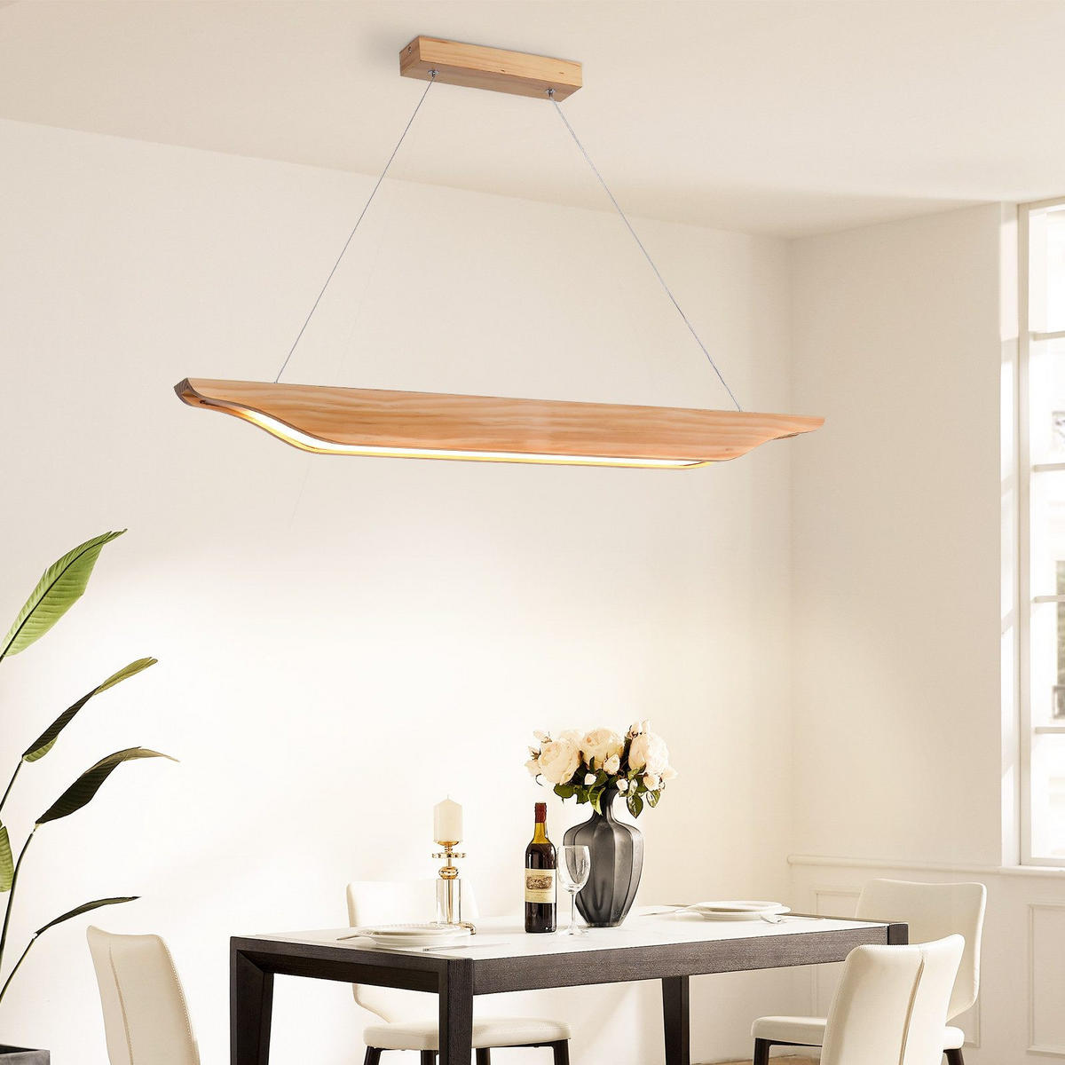 HÄNGELEUCHTE Veyag 8/130/90 cm - Weiß, Metall (90/8/130cm) - ZMH