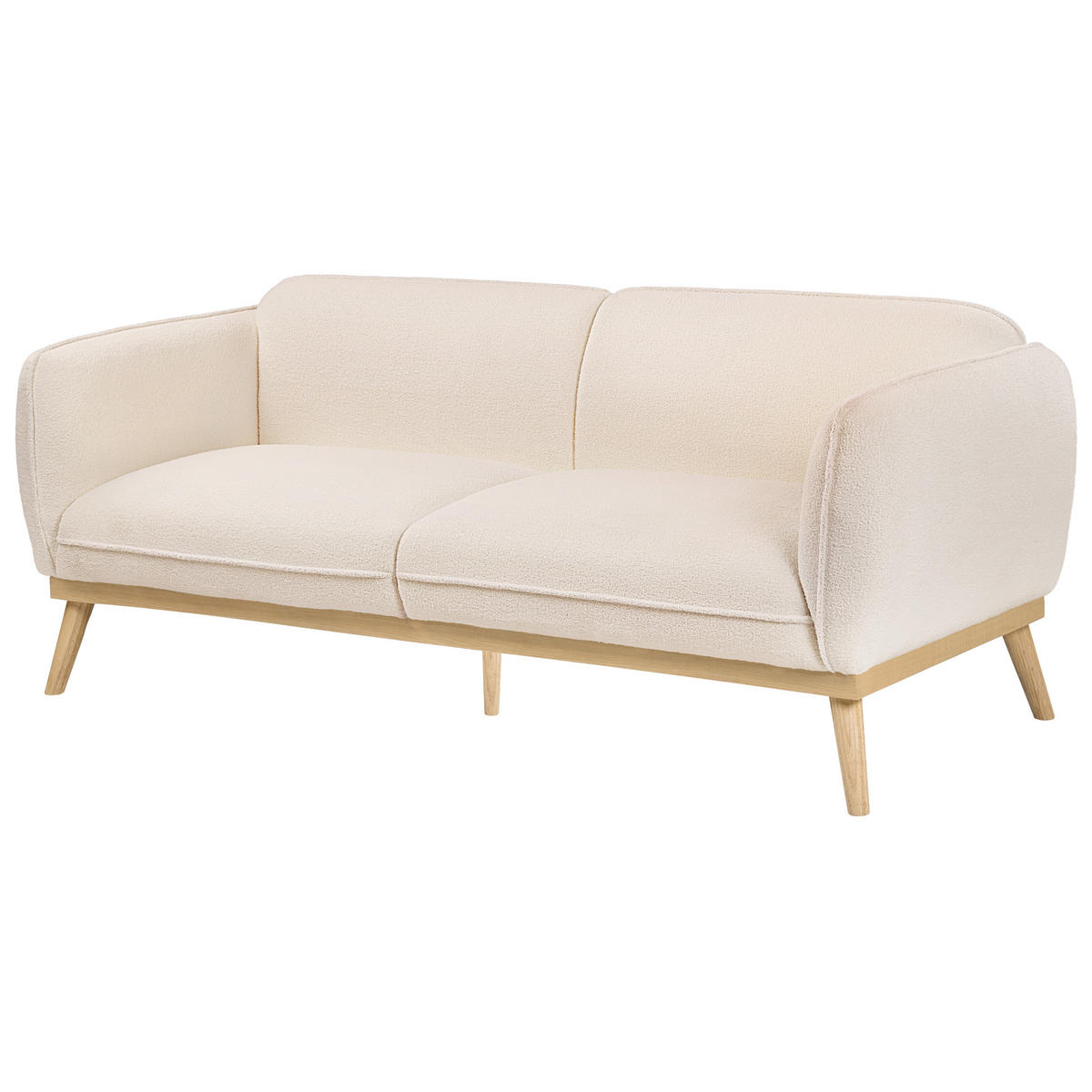 3-SITZER-SOFA Bouclé Hellbeige Ljung - Hellbraun, Textil (210/82/82cm) - Beliani