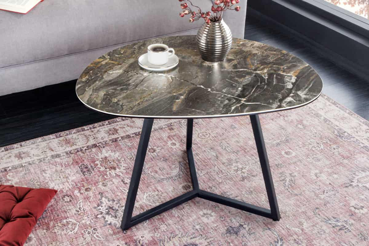 COUCHTISCH MARVELOUS Marmor rechteckig Taupe 70cm - Taupe/Braun, Glas/Keramik (55/70/45cm) - riess-ambiente