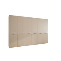 KLEIDERSCHRANK SANDBOX KASHMIR 300 303/49/200 cm Kaschmir / Kaschmir mit LED 12 Zusatzböden - Kaschmir/Schwarz, Holzwerkstoff/Kunststoff (303/200/49cm) - Lookway