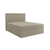 BOXBETT - Taschenmatratze + Topper 140x200 beige Bouclé - Beige, Holz/Holzwerkstoff (140/200cm) - SIMKAM Furniture