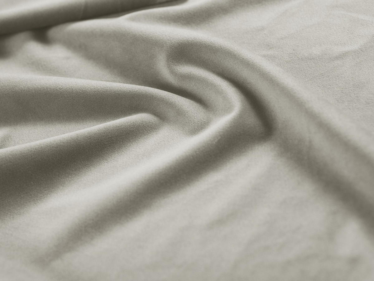KOPFTEIL Marl aus Samt leichtes beige 200x120cm - Beige, Textil (8/120/200cm) - Micadoni