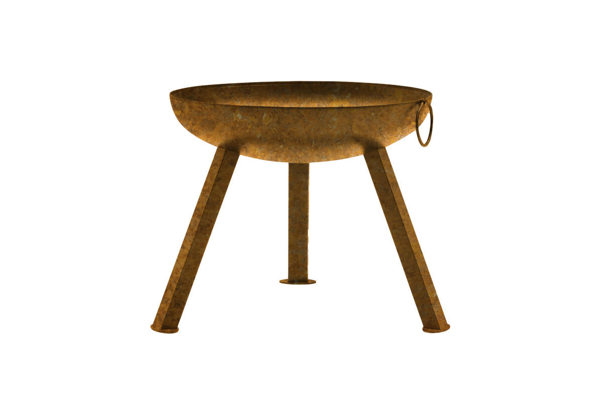 FEUERSCHALE BOMBE Corten Ø 48 cm 8 kg Rostoptik aus Cortenstahl 2,5 mm - Kupferfarben, Metall (48/30/48cm) - The Favilla