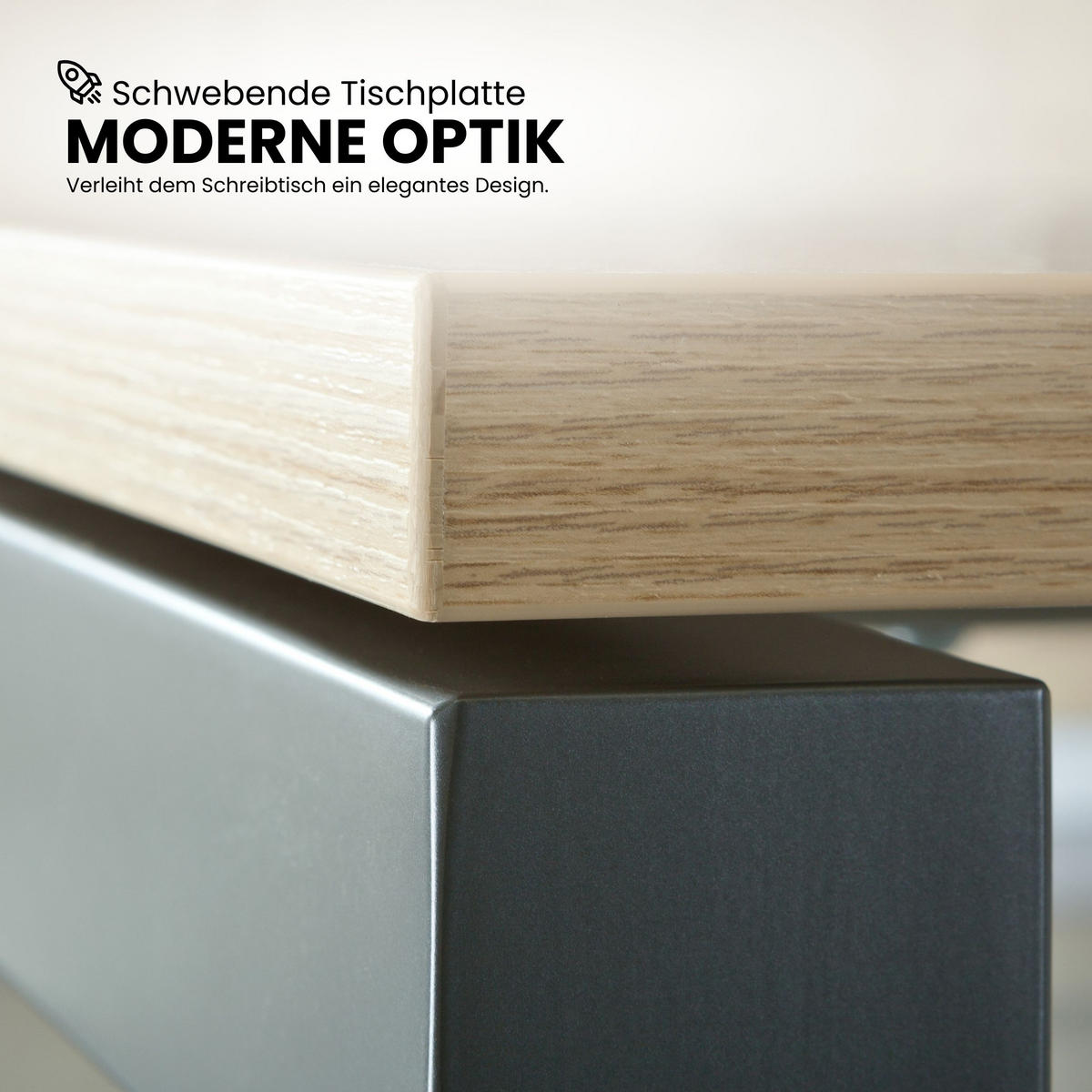 SCHREIBTISCH Serie-R 80/160/74 cm in Buchefarben/Silberfarben - Buchefarben/Silberfarben, Holzwerkstoff (80/160/74cm) - bümö