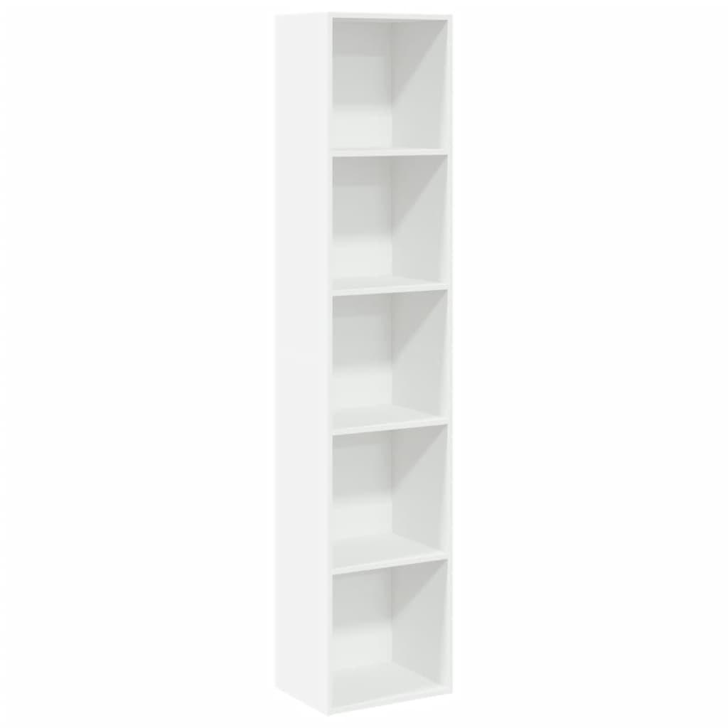 vidaXL Bücherregal Weiß 40x189x30 cm