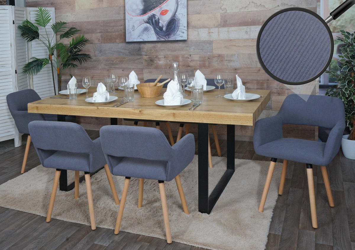 ESSZIMMERSTUHL Grau - Grau, Textil (56/80/53cm) - MCW