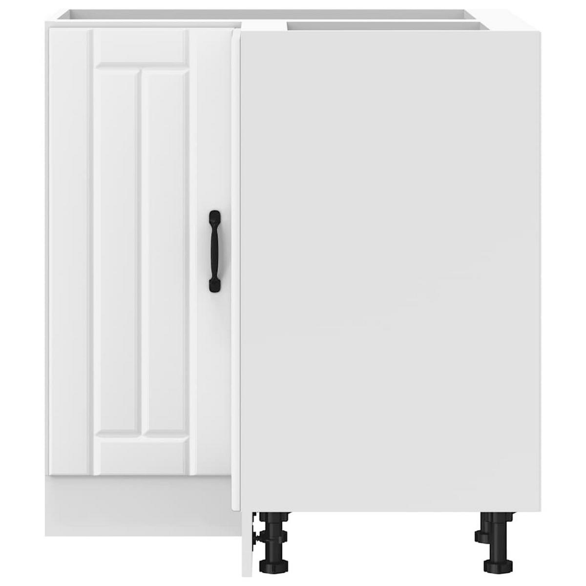 ECKUNTERSCHRANK Lucca mit 2 Türen 75,5/75,5/81,5 cm aus Holzwerkstoff Weiß - Weiß, Holz (75.5/81.5/75.5cm) - vidaXL