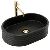 AUFSATZWASCHBECKEN Rea Nicoletta Black - Schwarz, Kunststoff (36/14/50cm) - REA
