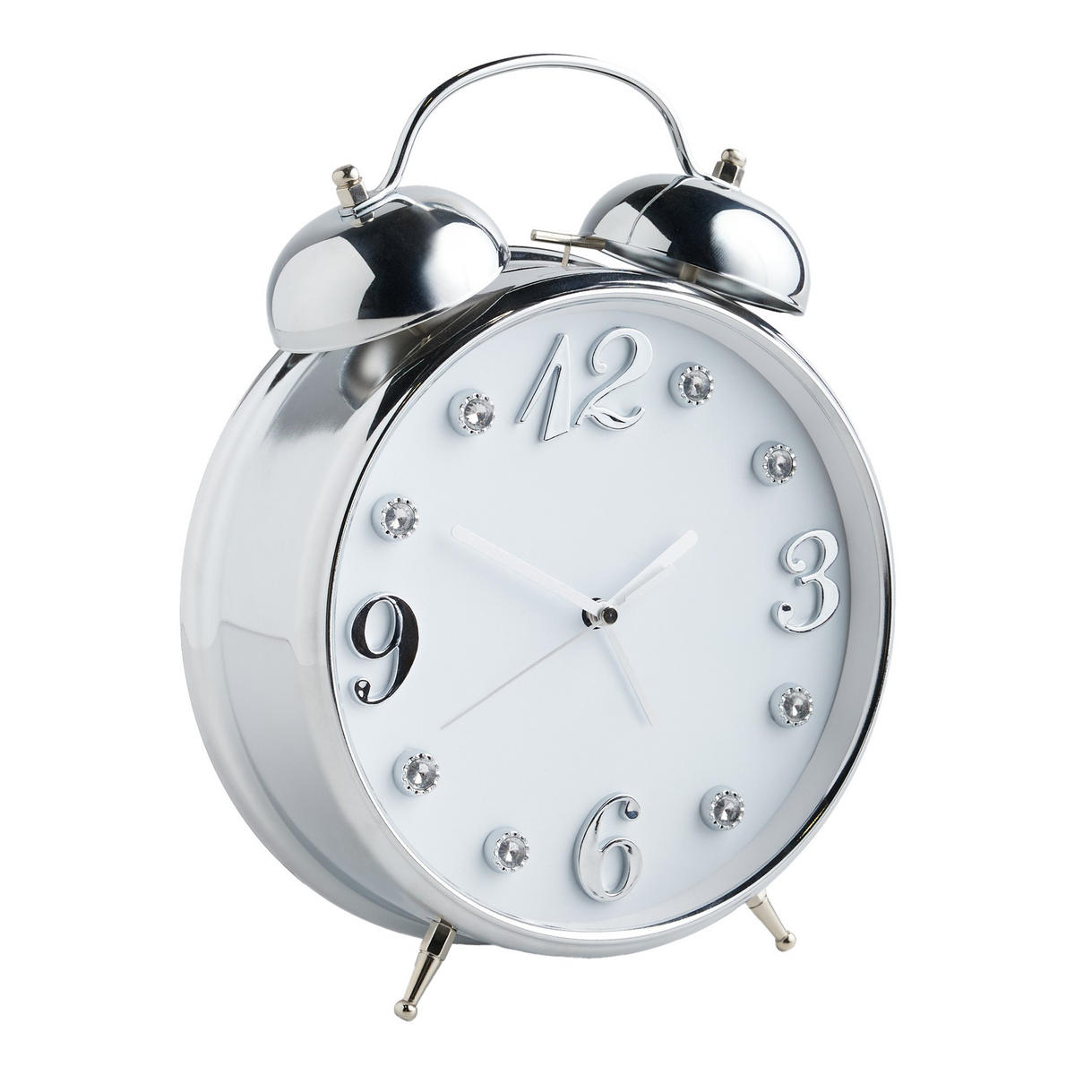 STANDUHR Diamondo - Weiß, Metall (23/30/23cm) - home&you