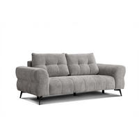 SOFA SALVINI 3-Sitzer, platingrau - Grau, Holz/Textil (237/88/99cm) - Courtois Laville