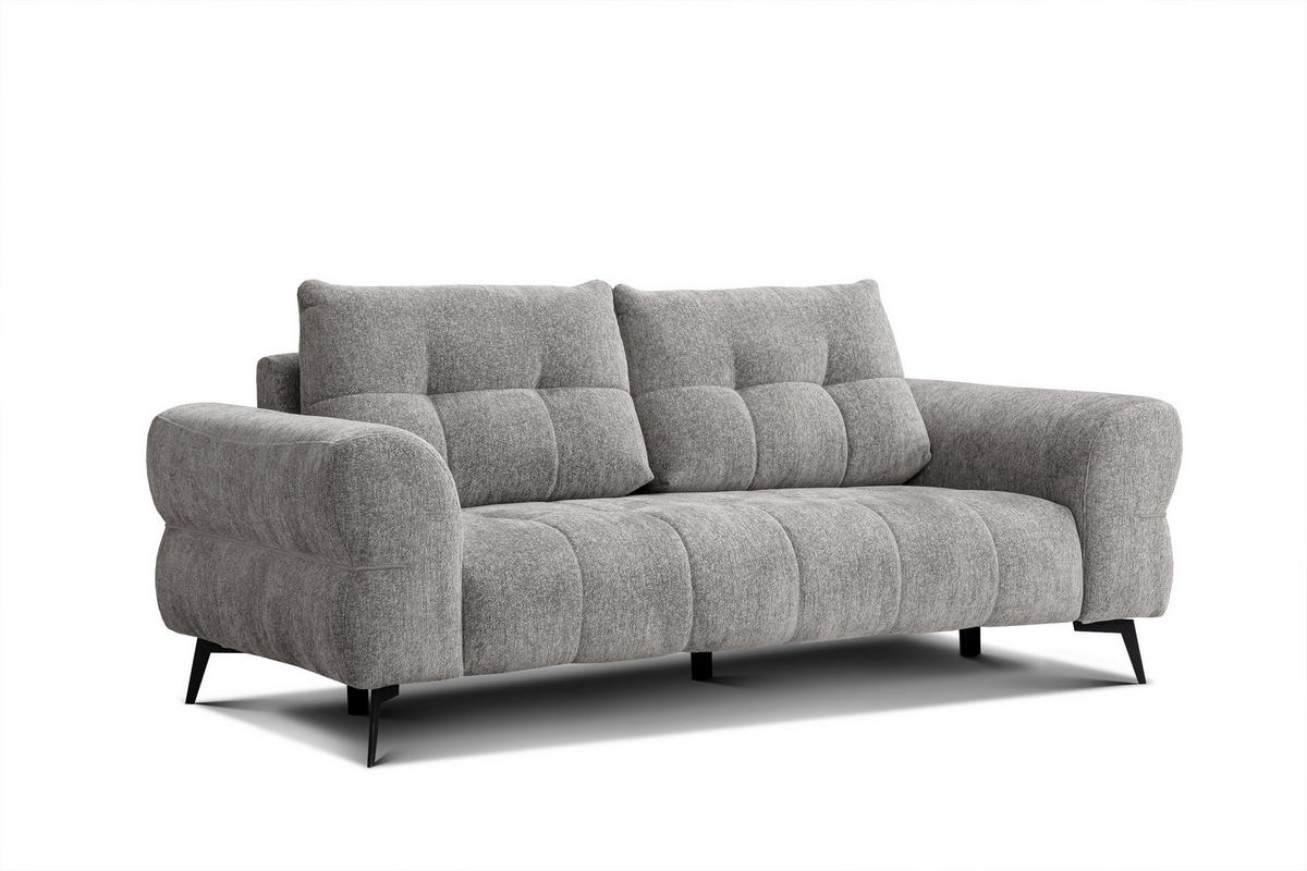 SOFA SALVINI 3-Sitzer, platingrau - Grau, Holz/Textil (237/88/99cm) - Courtois Laville