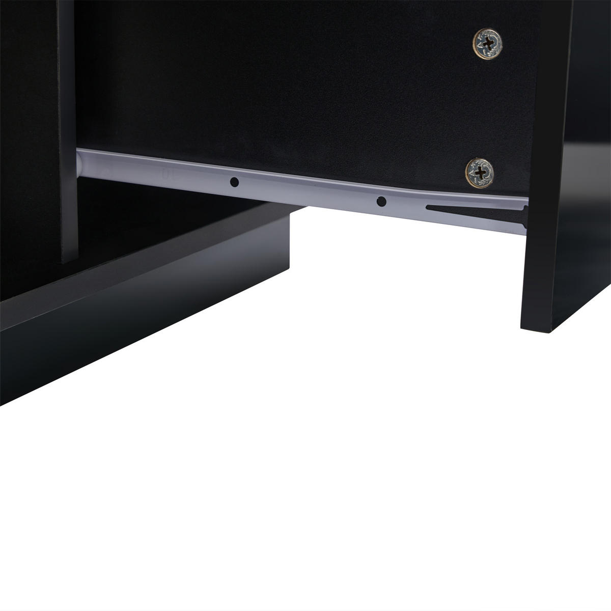 COUCHTISCH in Schwarz Wohnzimmertisch mit Liftfunktion, Stauraum und LED, B100/T50/H70.5cm - Schwarz, Holzwerkstoff (50/100/70.5cm) - STILVORA