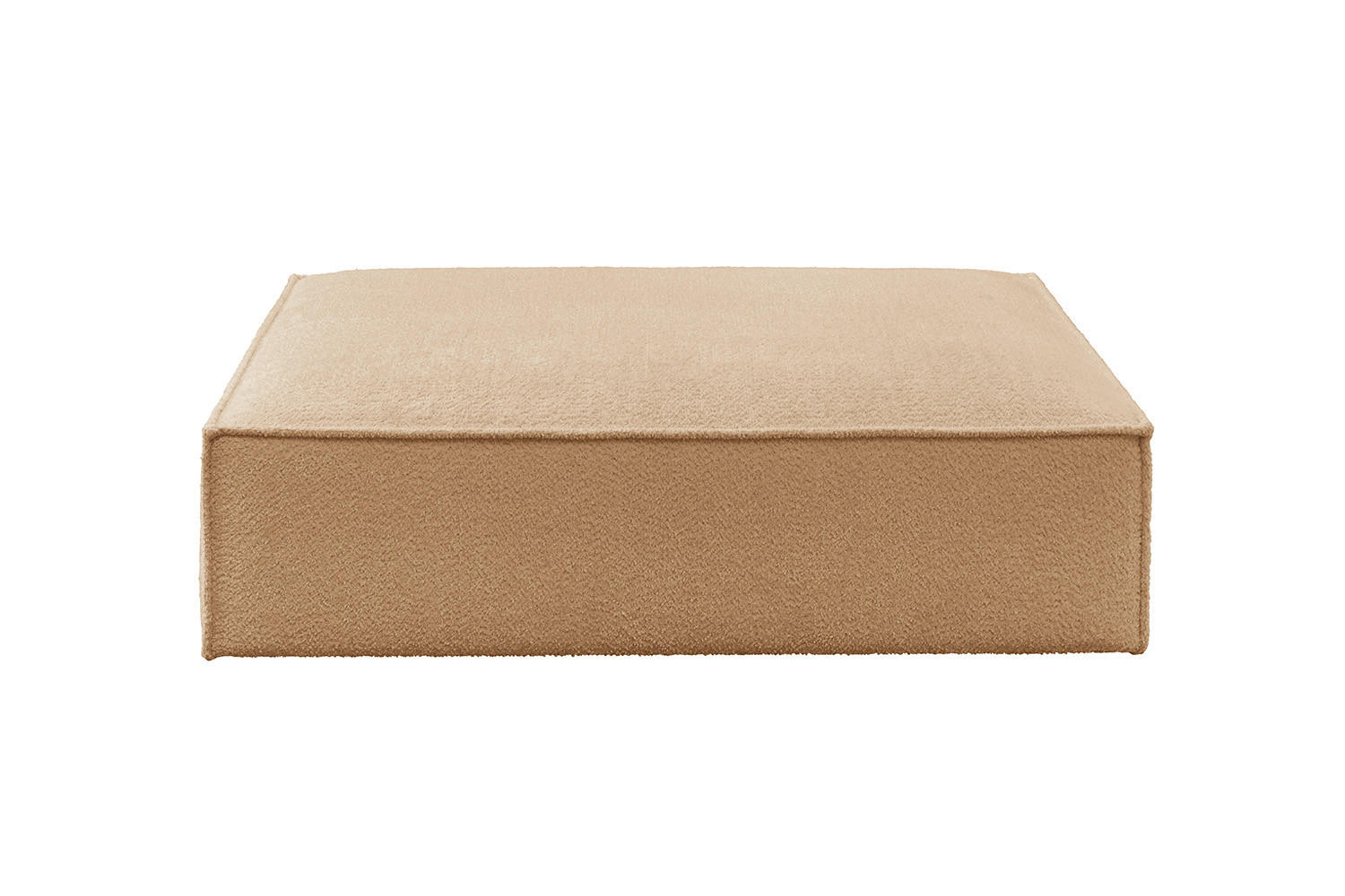 POLSTERHOCKER CARMO Braun Flachgewebe - Dunkelbraun/Braun, Textil (145/43/100cm) - KAWOLA
