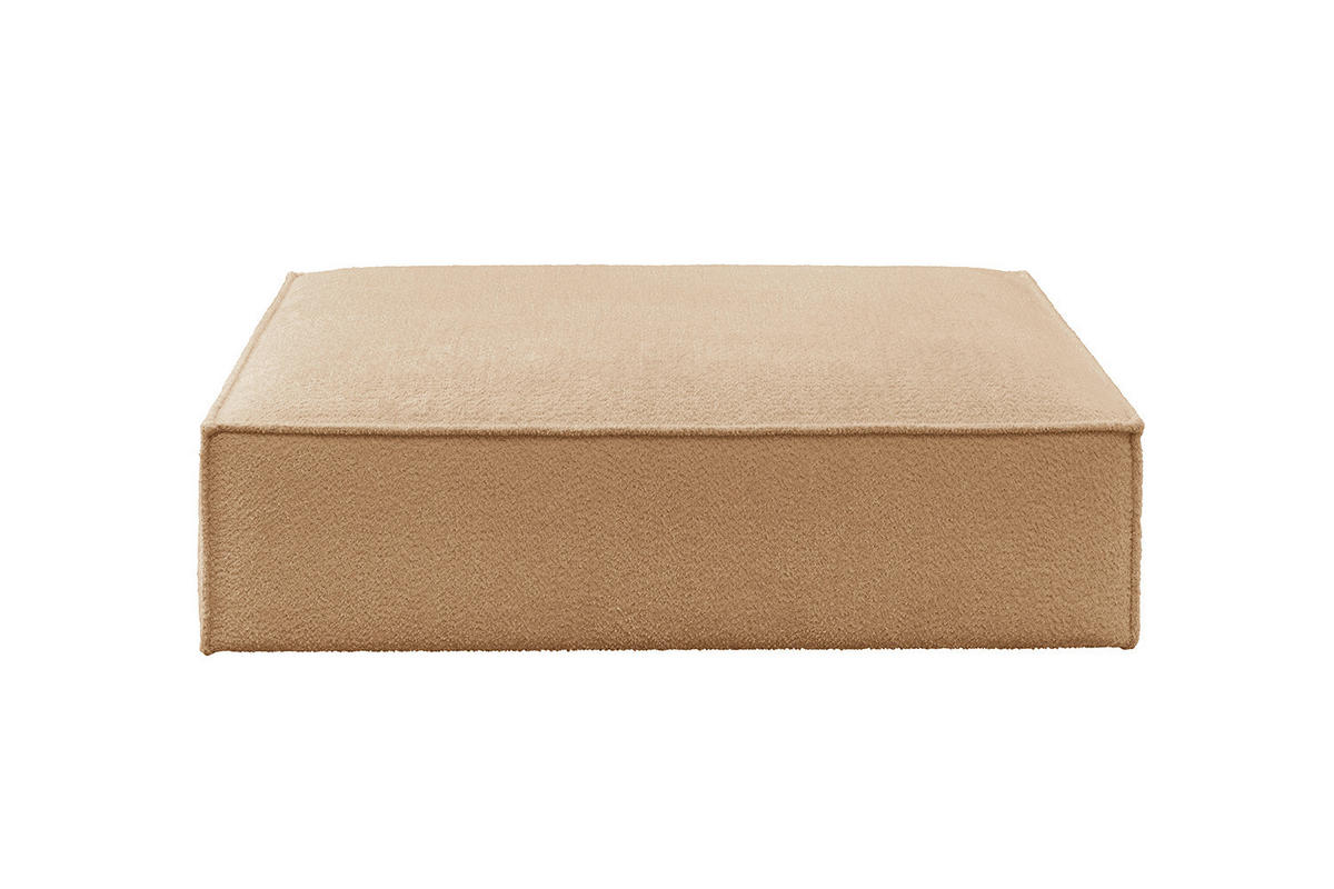 POLSTERHOCKER CARMO Braun Flachgewebe - Dunkelbraun/Braun, Textil (145/43/100cm) - KAWOLA