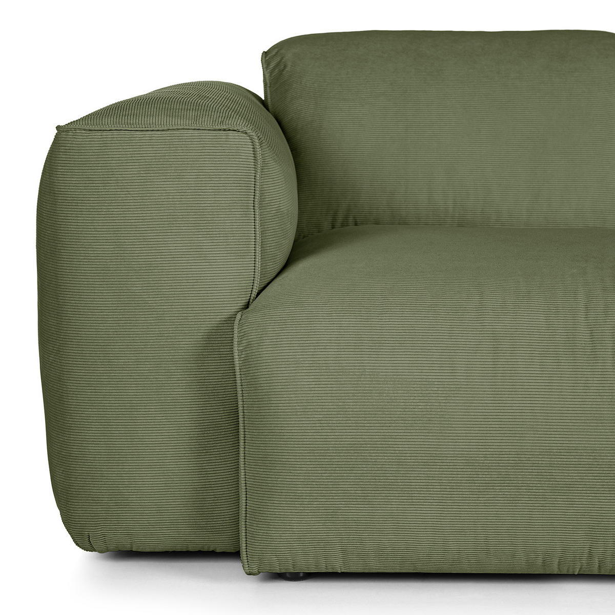 3-SITZER ECKSOFA mit Longchair - Dunkelgrün/Schwarz, Kunststoff/Textil (317/173cm) - home24